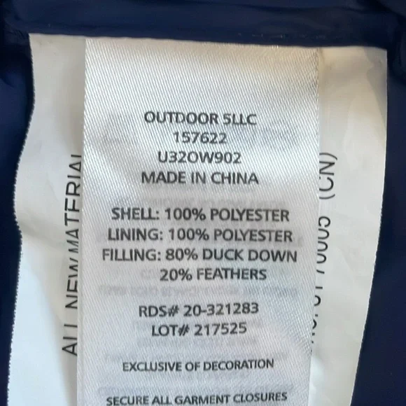 Eddie Bauer Down Puffer Jacket Size Large